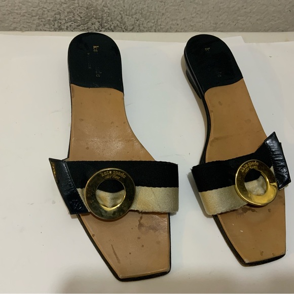 Kate Spade Sandals black and cream size 9B - Picture 2 of 10